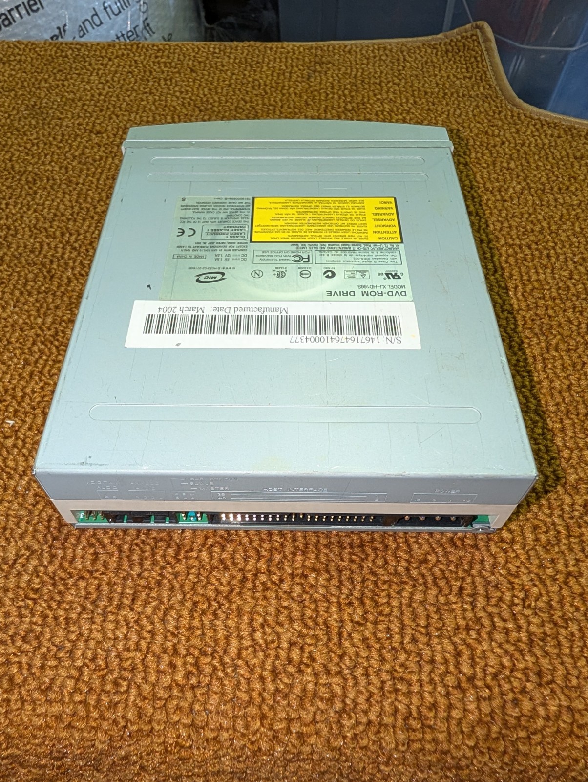 Vintage Silver ‘Round’ Lite-On 16X DVD-ROM PC IDE Computer Drive Tested Working