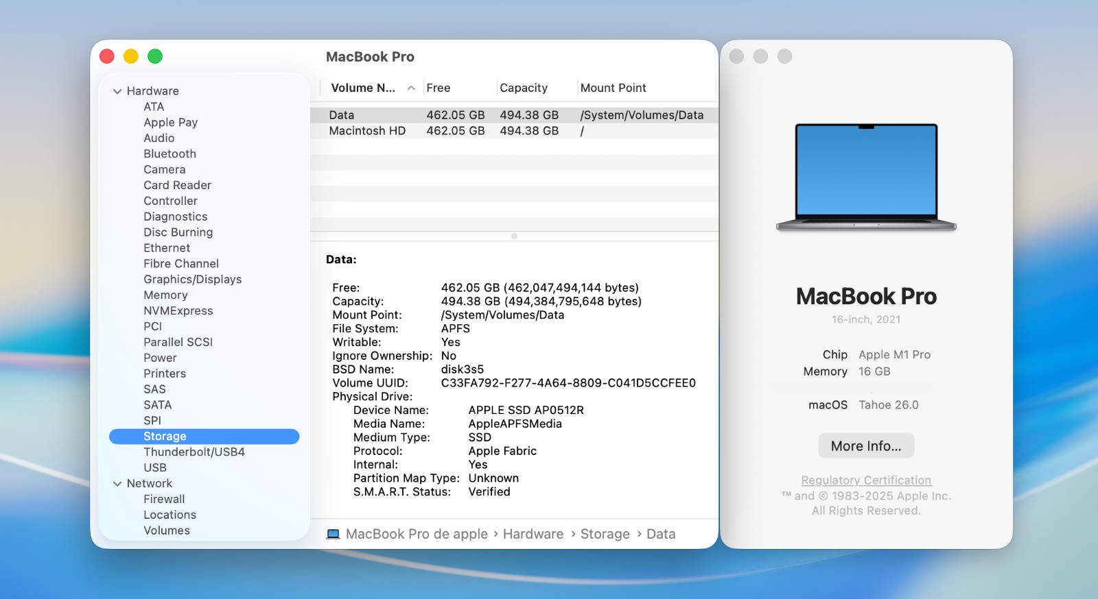 Apple MacBook Pro 16″ 2021 M1 Pro 16-Core 16GB RAM 512GB SSD A2485 Gray – Fair