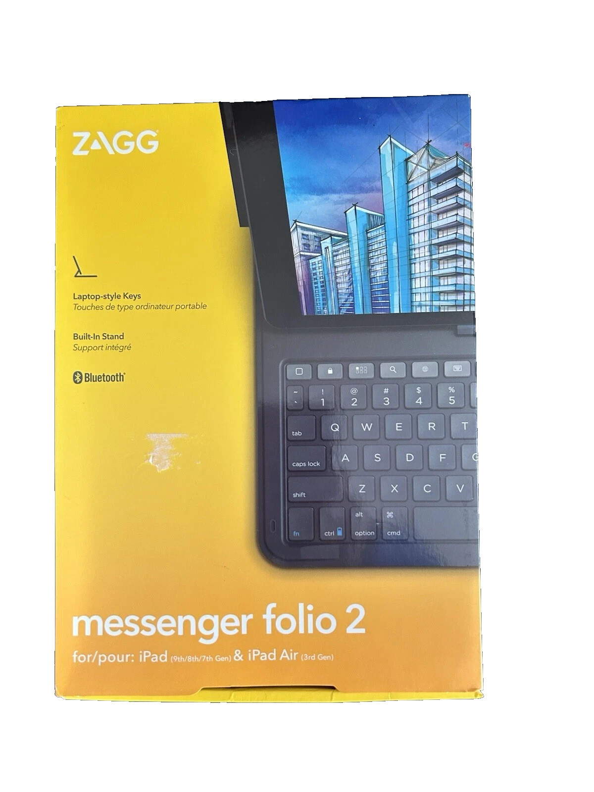 ZAGG Messenger Folio 2 Keyboard Case for iPad 7/8/9th Gen & iPad/Air 3