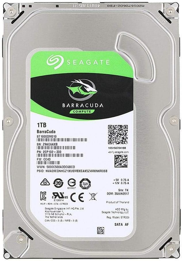 Seagate BarraCuda 1TB ST1000DM010 Internal SATA 3.5″ 64MB Cache HDD Hard Drive