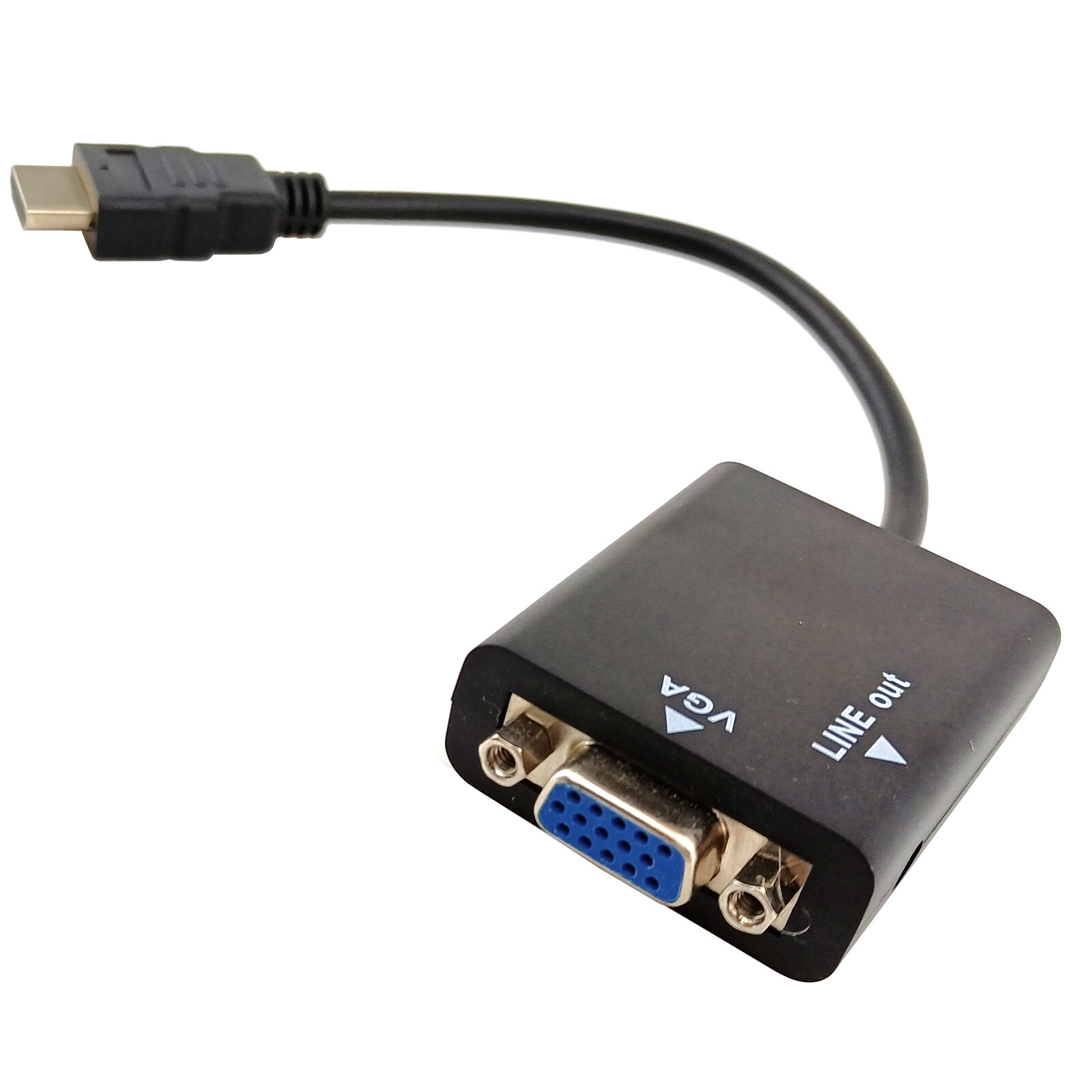 HDMI to VGA Port D-Sub Analog Output Adapter 1080P Video Audio Signal Converter
