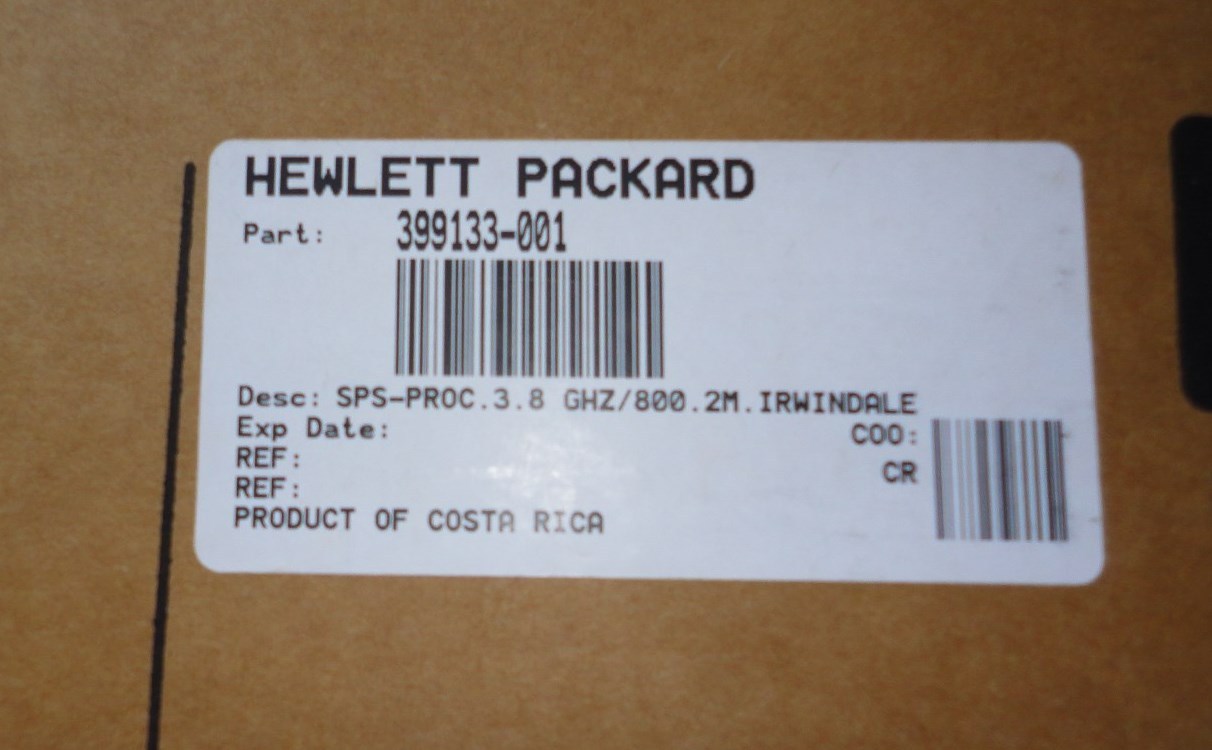 399133-001 SPS-Proc 3.8 GHz/800.2M Irwindale NEW in FACTORY SEALED BOX