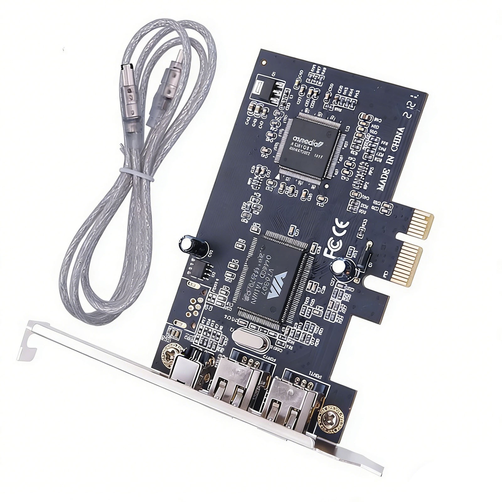 3 Port PCIe FireWire 1394a Controller Expansion Card for Desktop PC Computer