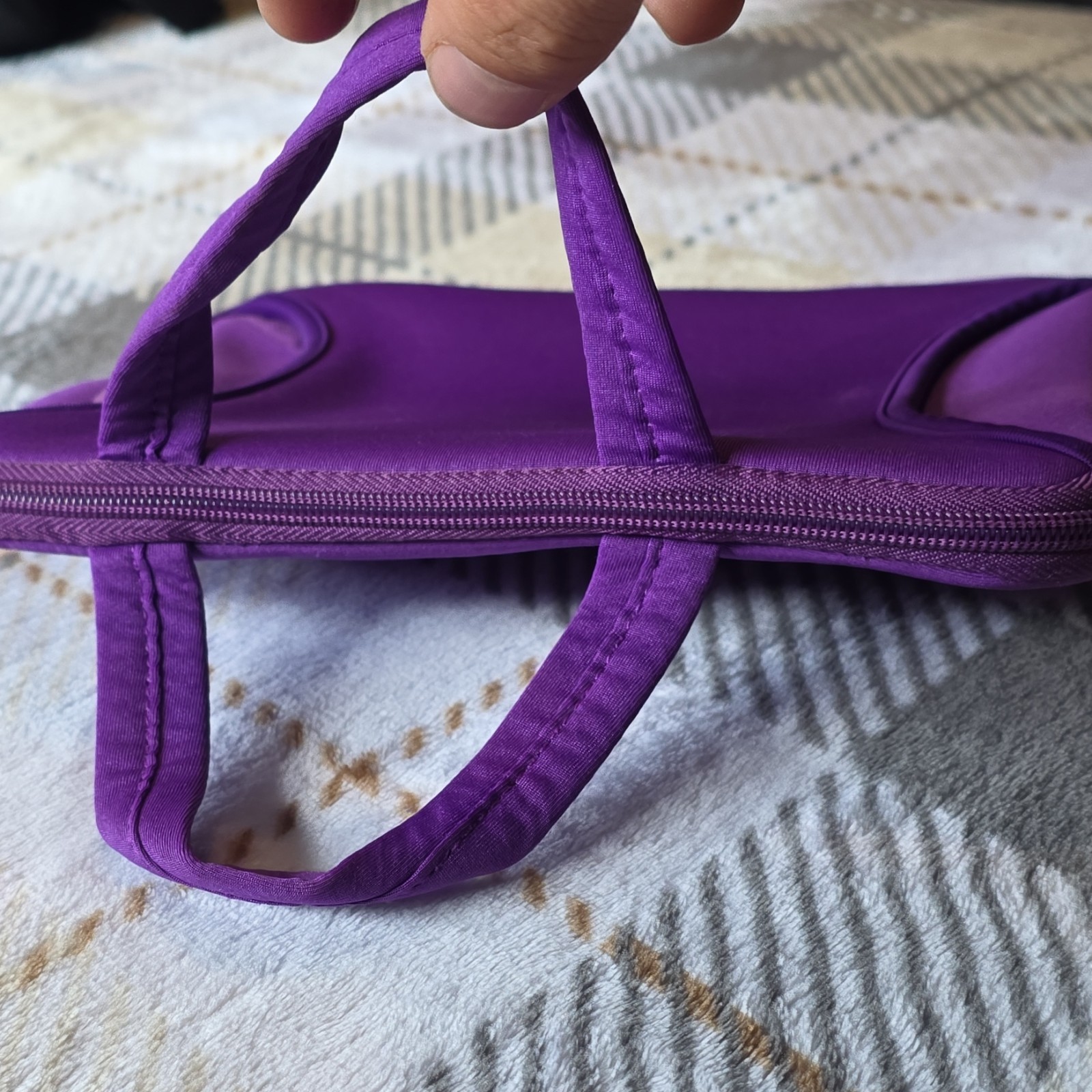Purple Universal Tablet Sleeve/Pouch Case – Padded Zip-Around w/ Handle