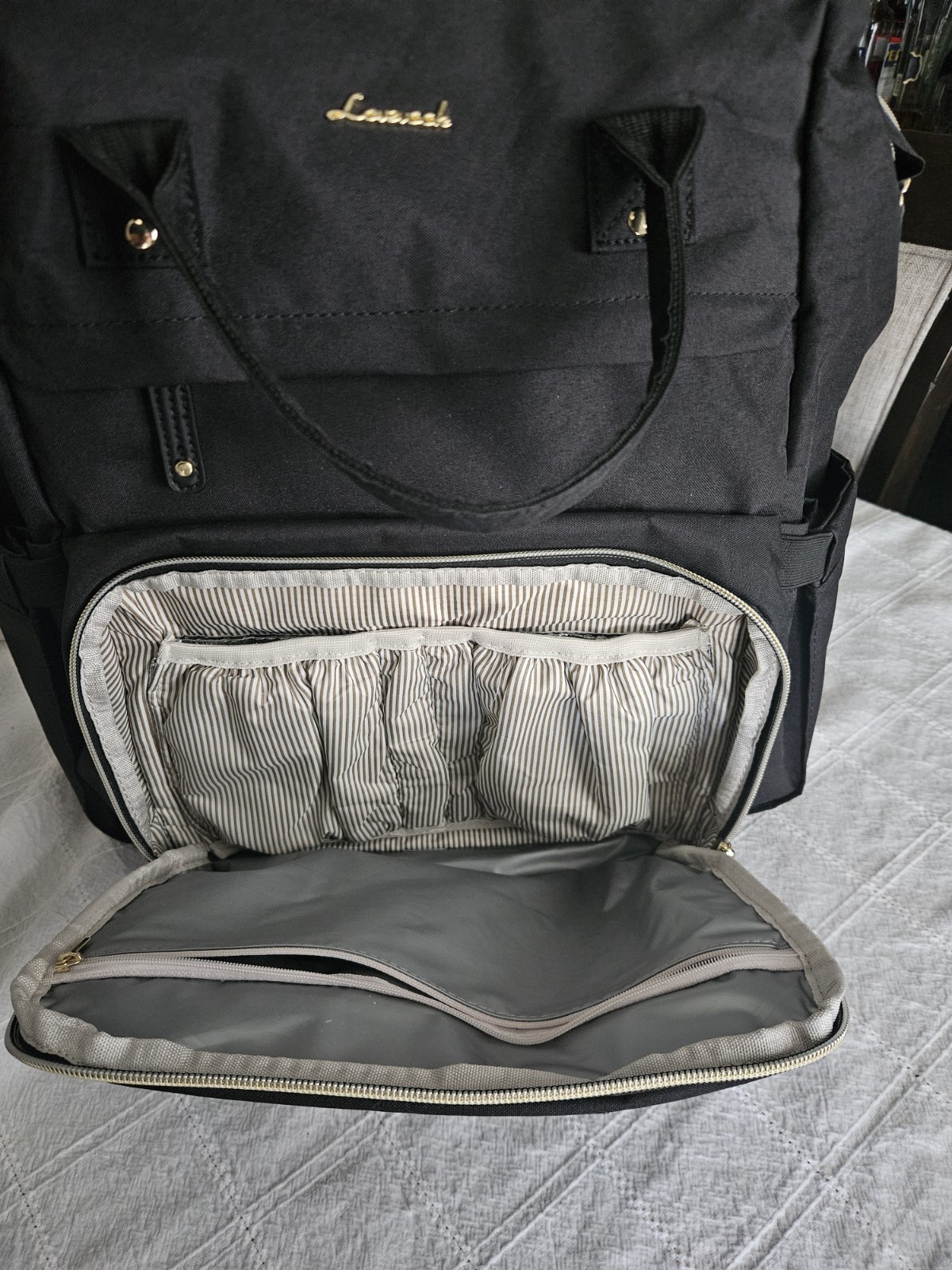 Lovevook Viola I Laptop Backpack Black With Gold Zipper And Features