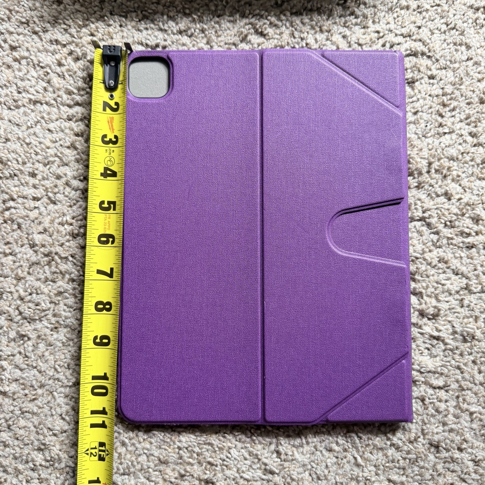Purple Synthetic Leather Folding Folio Case w/ Stand for Apple iPad 10 in
