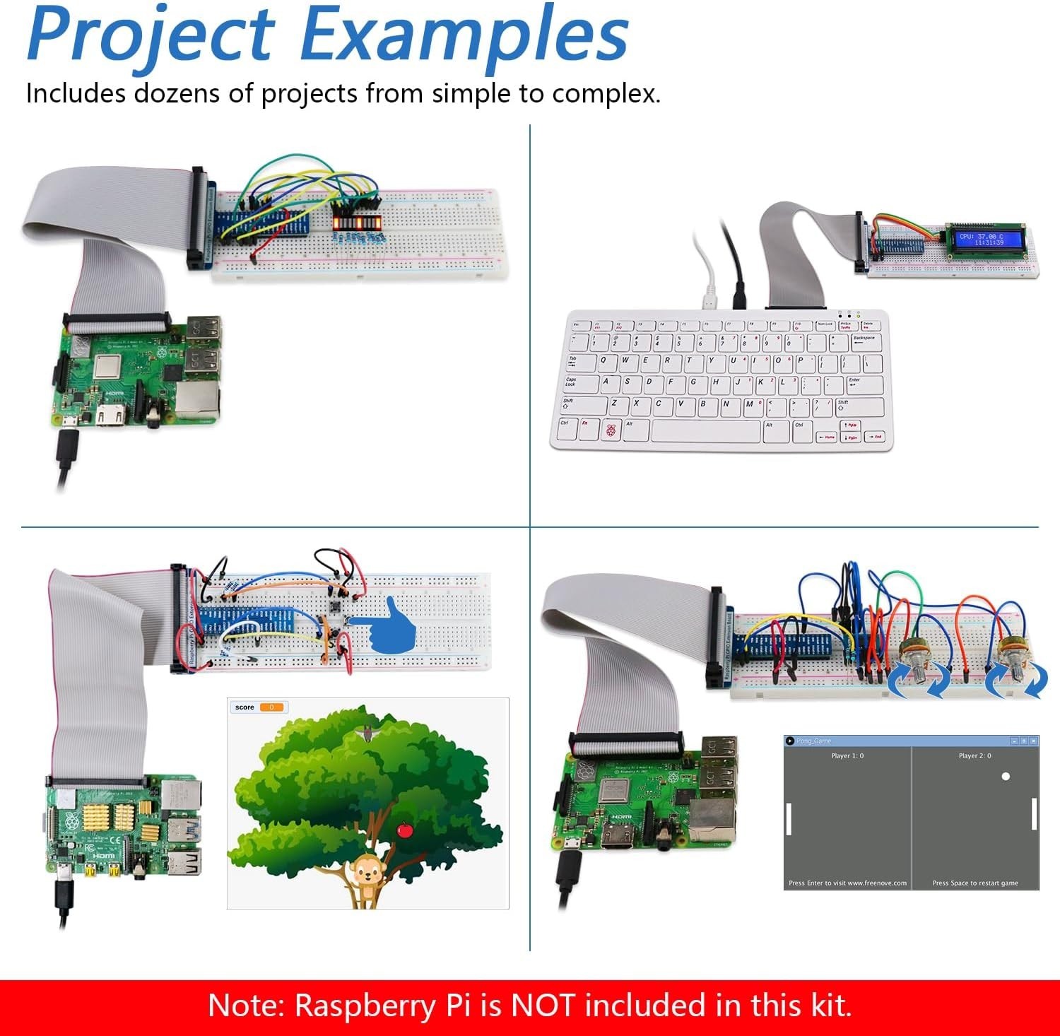 Complete Raspberry Pi 5 & 4B Starter Kit: 223 Items for Electronics Mastery