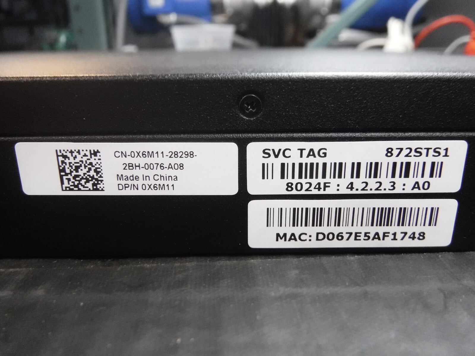 Dell Inc. P/N: C211M Rev: A02 Power Connect 8024F Network Swtich