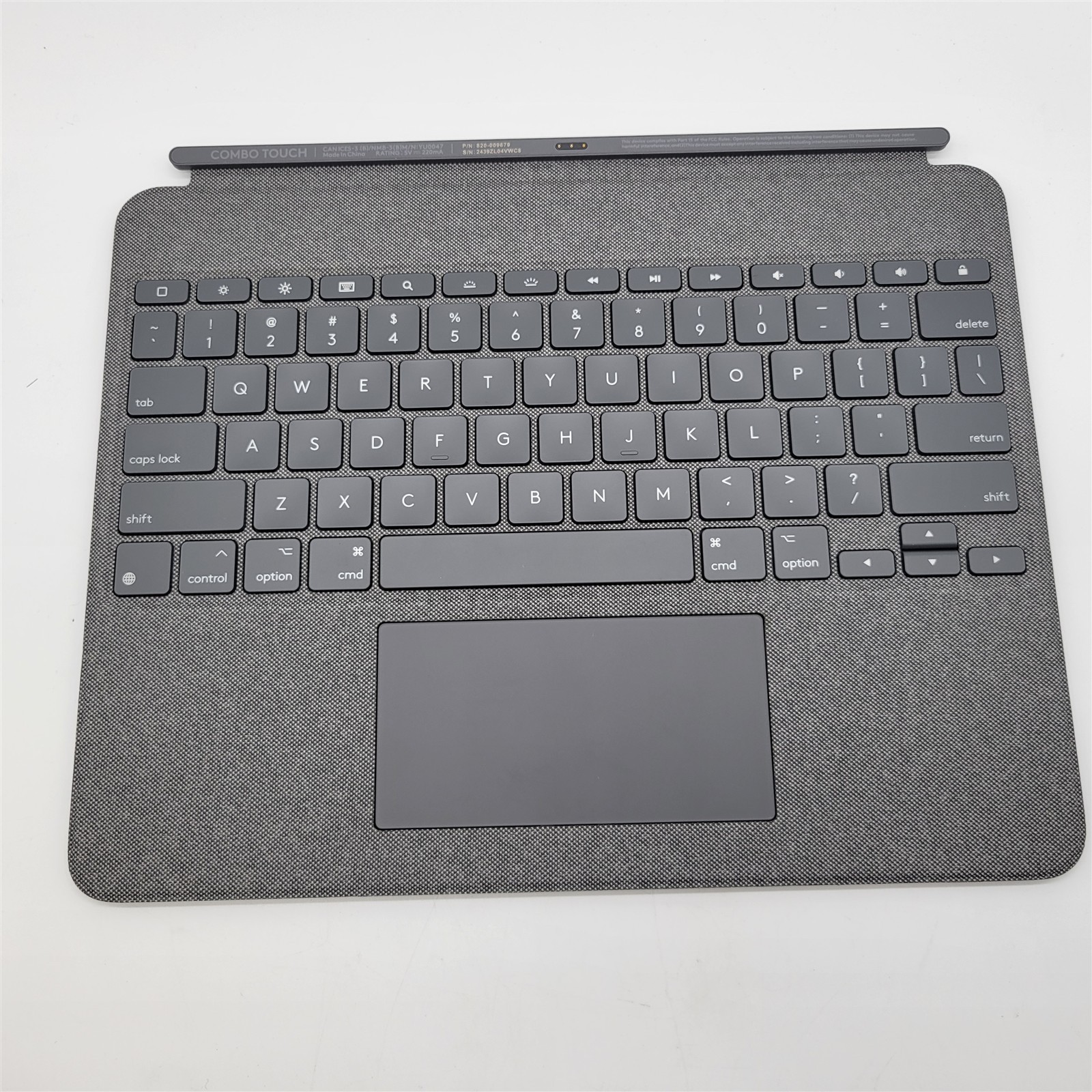 Logitech Combo Touch Keyboard Case for 12.9″ Apple iPad Pro 5th Gen. Oxford Gray
