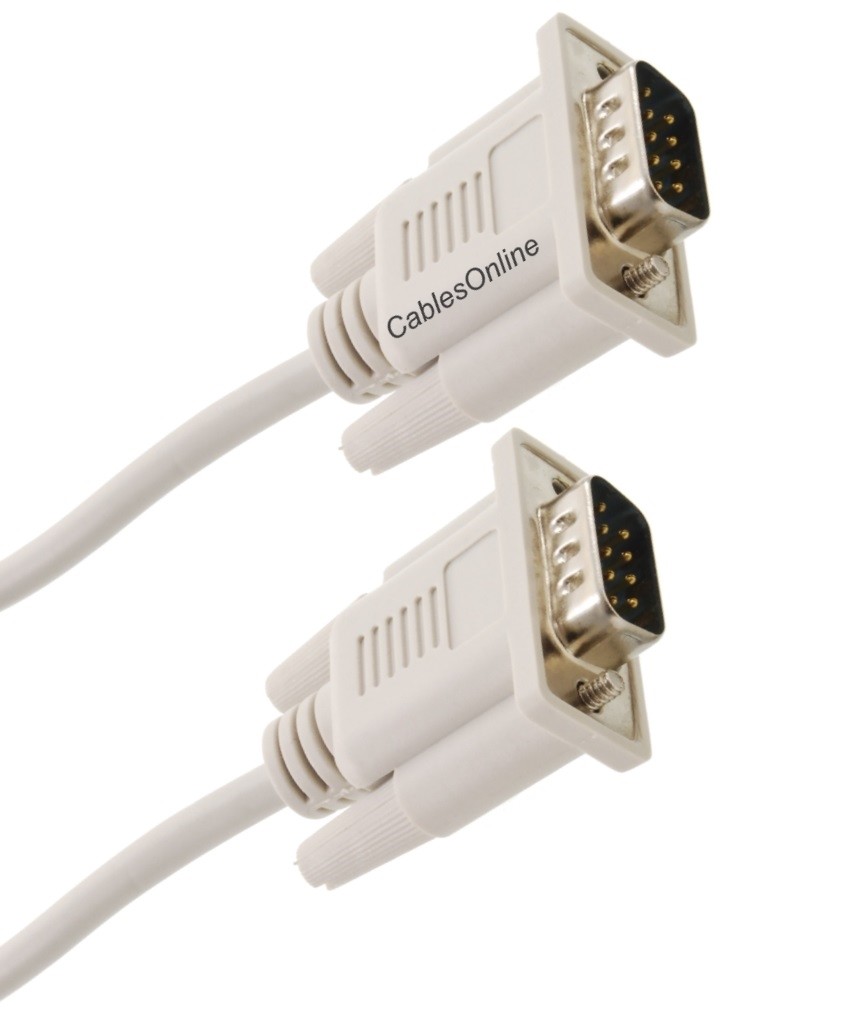 3ft DB9 Male to Male Straight-Through Fully Wired Serial RS232 Cable , S-3303