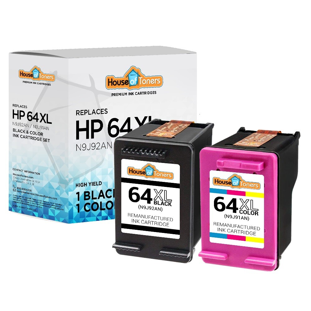 For HP 64XL Combo Black & Color N9J89AN N9J90AN Ink for HP ENVY 7120 7130 Lot