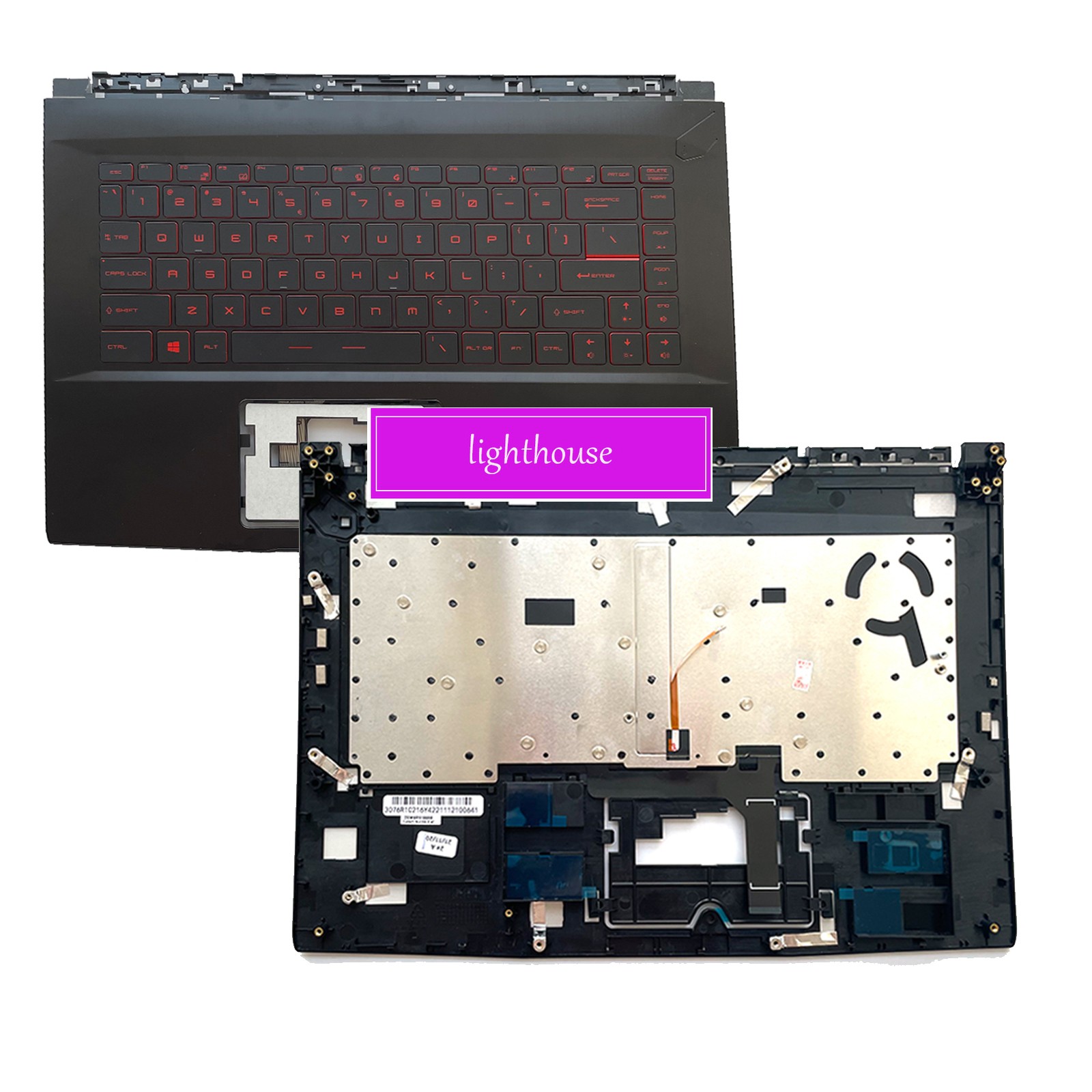 New For MSI GF63 8RC MS-16R1 Palmrest Upper Case + Backlit Keyboard Not Fit GF65