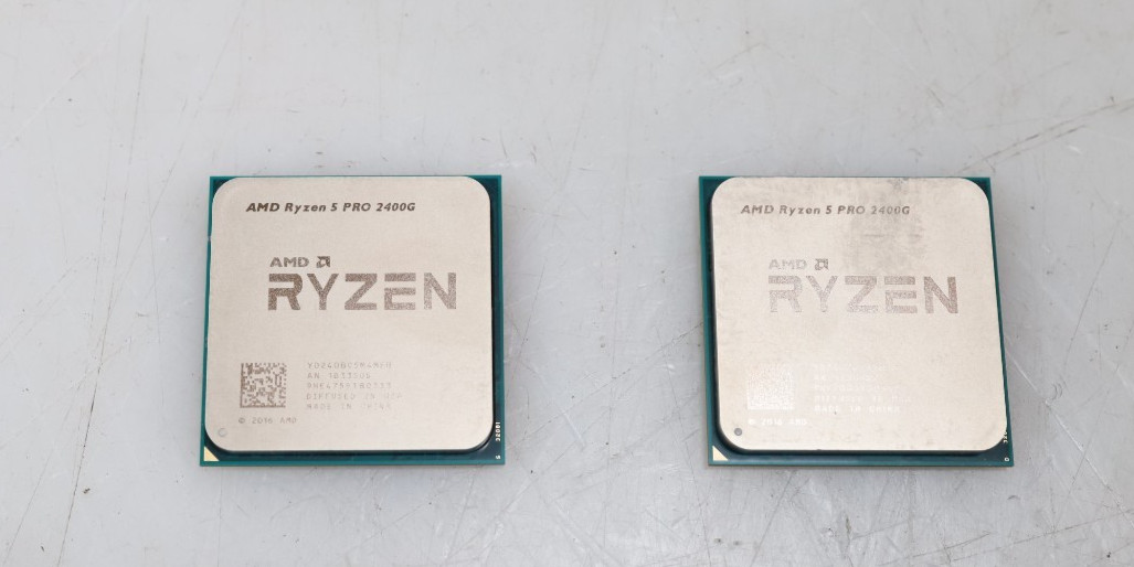 Lot of 2x AMD Ryzen 5 PRO 2400G YD240BC5M4MFB 3.6GHz Quad-Core AM4 Processor