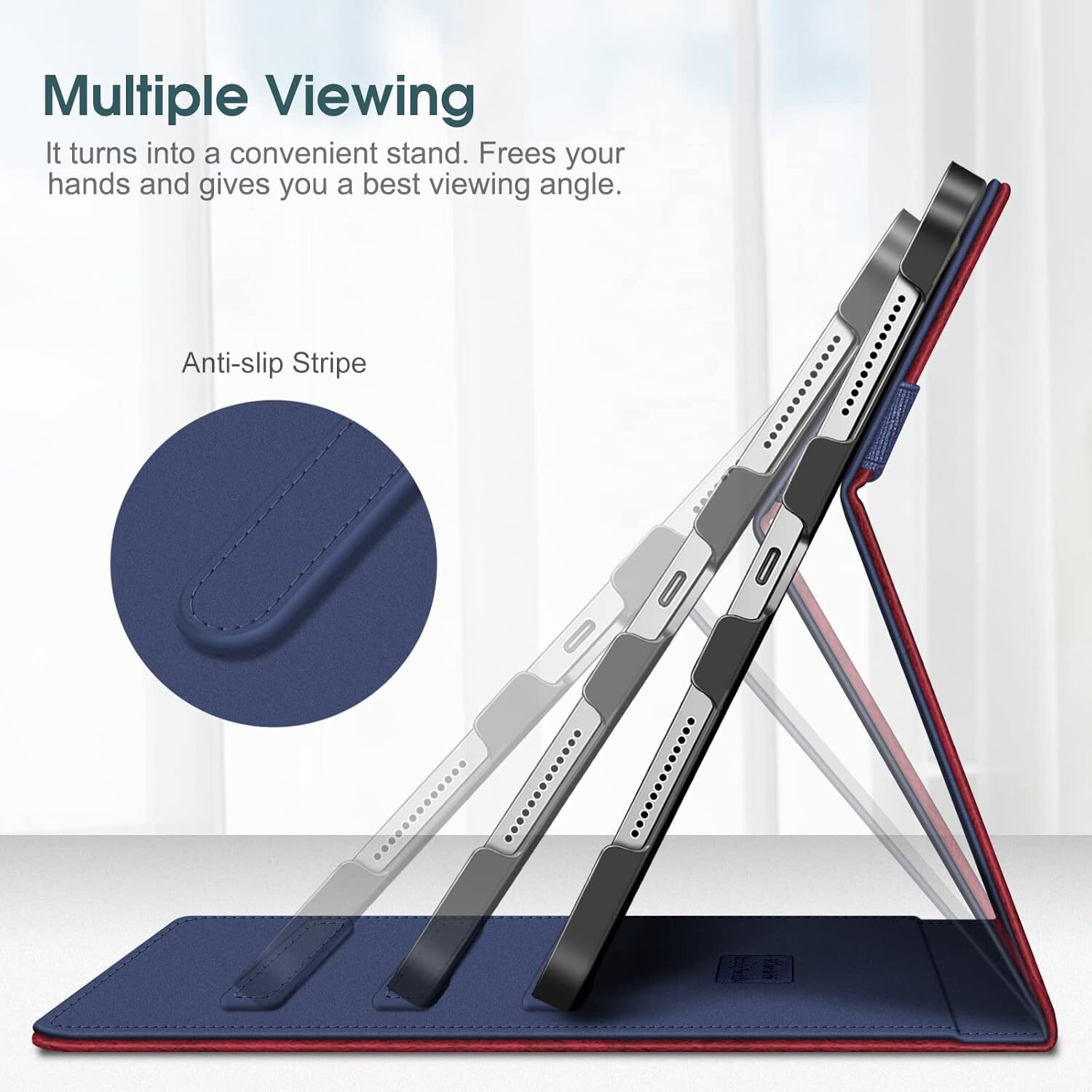 Folio Case for iPad (A16) 11th Gen 11 Inch (2025) MultiAngle Viewing Stand Cover