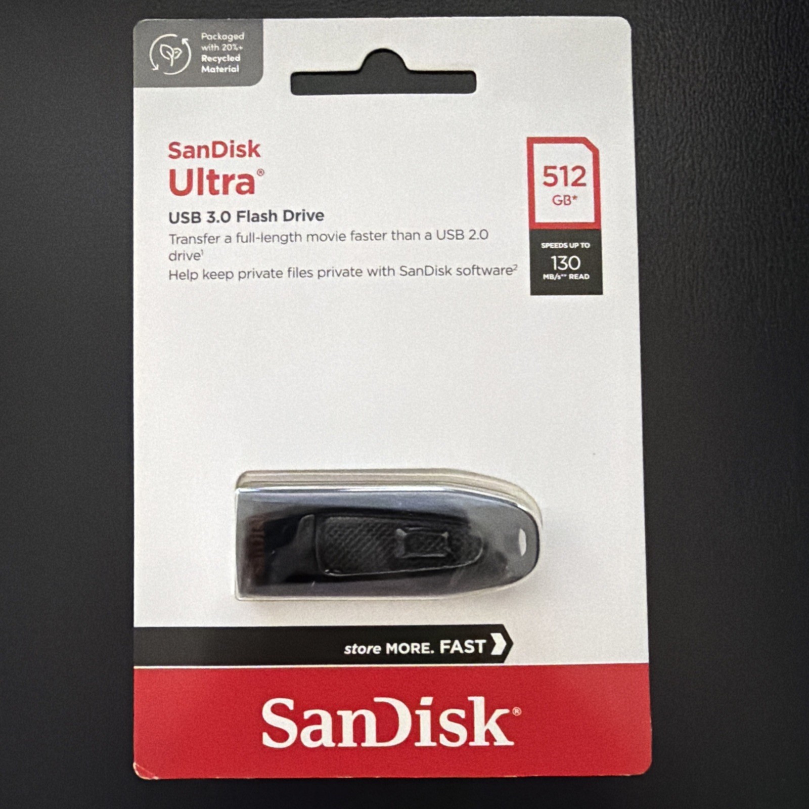 SanDisk Ultra USB 3.0 Flash Drive 512GB SDCZ48512GA46