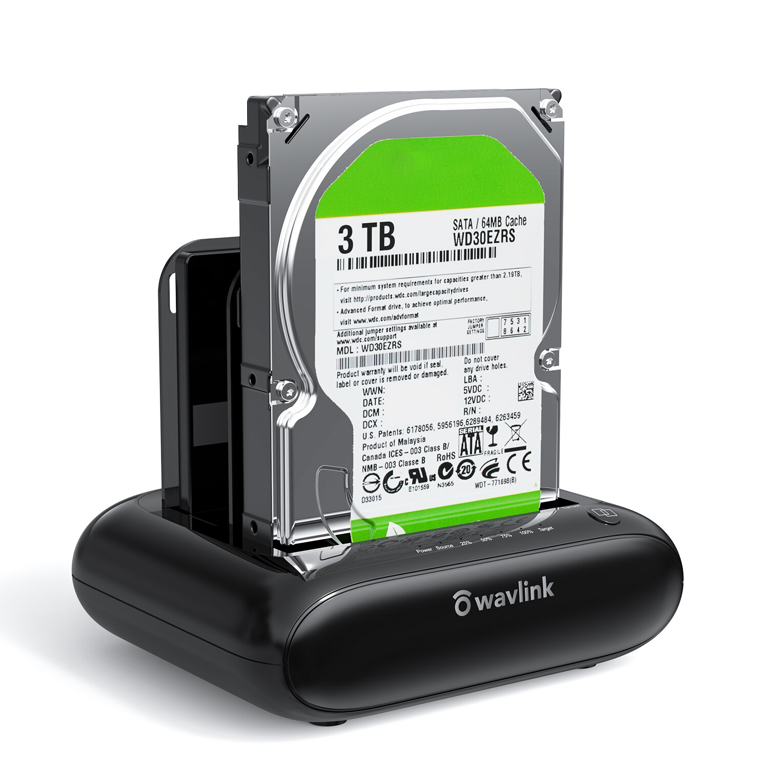 Sata Hard Drive Docking Station Reader for 2.5″3.5″ HDD SSD 2 Bay Clone 2X20tb