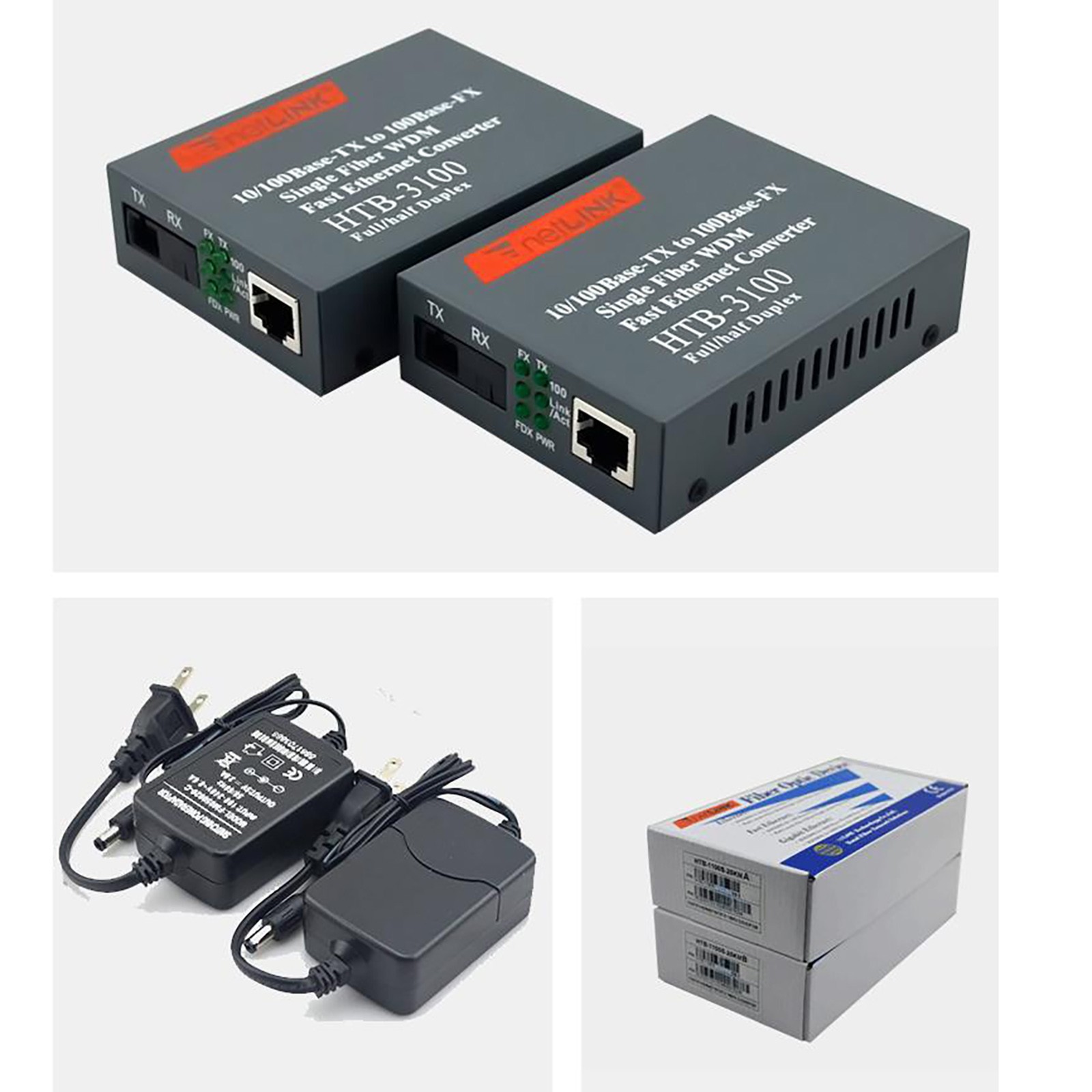 Premium 10/100Mbps ethernet to fiber optic media converter, SC 1Pair