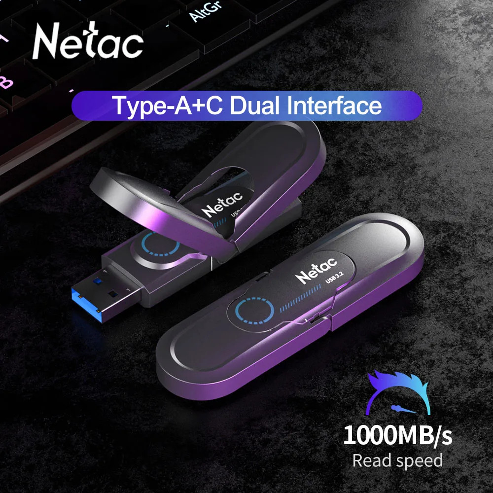 Netac US9 Pendrive 256G 512G 1TB Solid State USB High Speed 1000MB/s USB 3.2 Gen