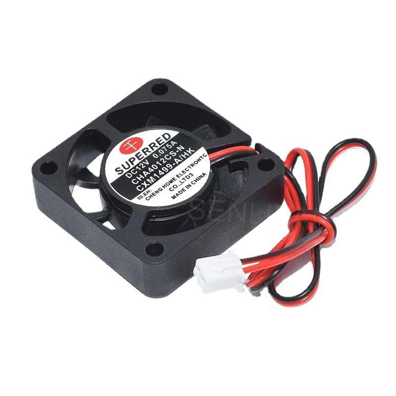 For SUPERRED CHA4012CS-N 2 Wires DC12V 0.075A Square 40*40*10MM Fan