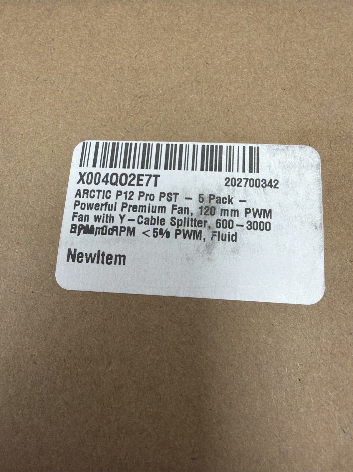Brand New ARCTIC P12 Pro PST (5 Pack) 120 mm Case Silent Fan.