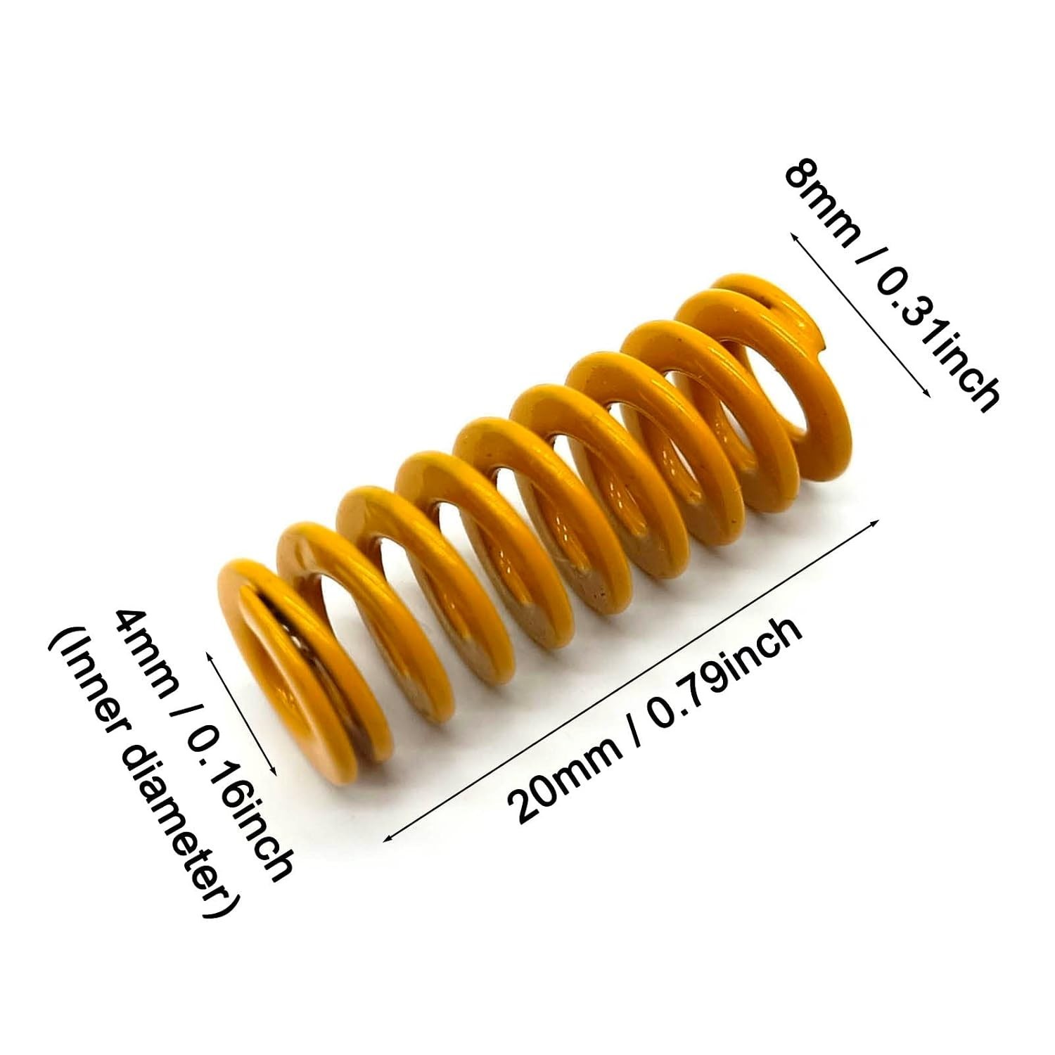 8pcs High-Quality 3D Printer Bed Leveling Springs for Creality Ender 3 – Yellow