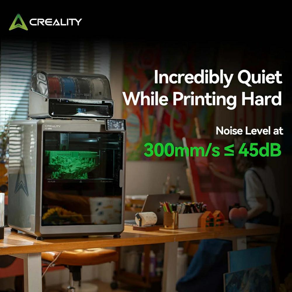 Open Box Creality K2 Plus Combo 3D Printer 600mm/s Multi-Color Printing w/ CFS