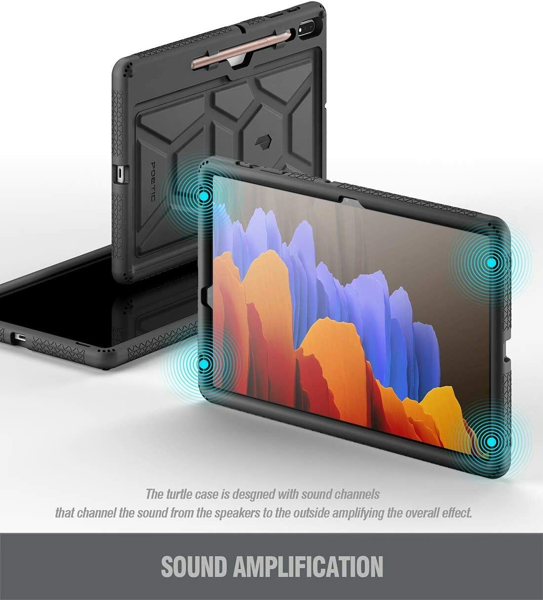 For Samsung Galaxy Tab S7 / Galaxy Tab S8 Tablet Case Poetic Kids Friendly Cover
