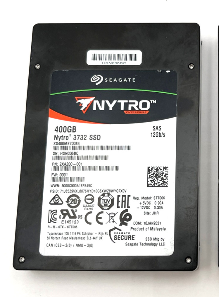 400GB SSD SAS 2.5″ Seagate NYTRO 3732 – XS400ME70084 100% Health