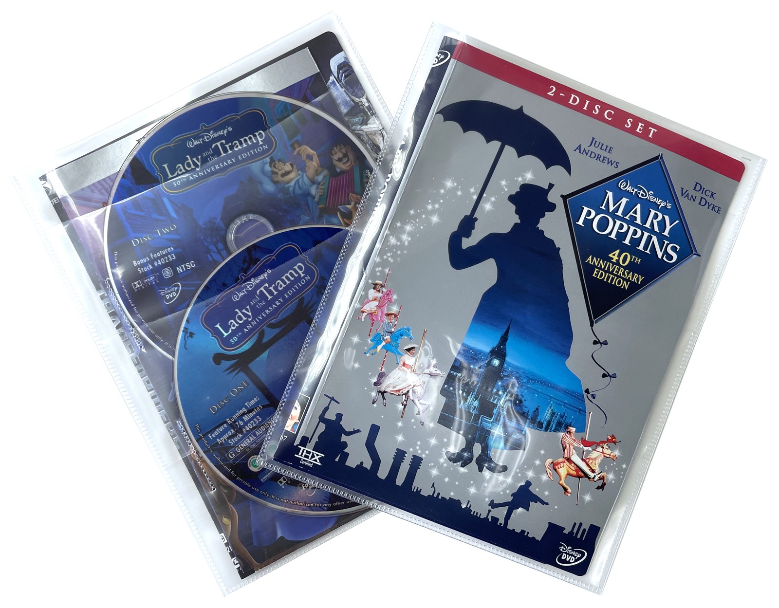 CheckOutStore Clear 2 Disc CPP Sleeves & DVD Booklet Lot