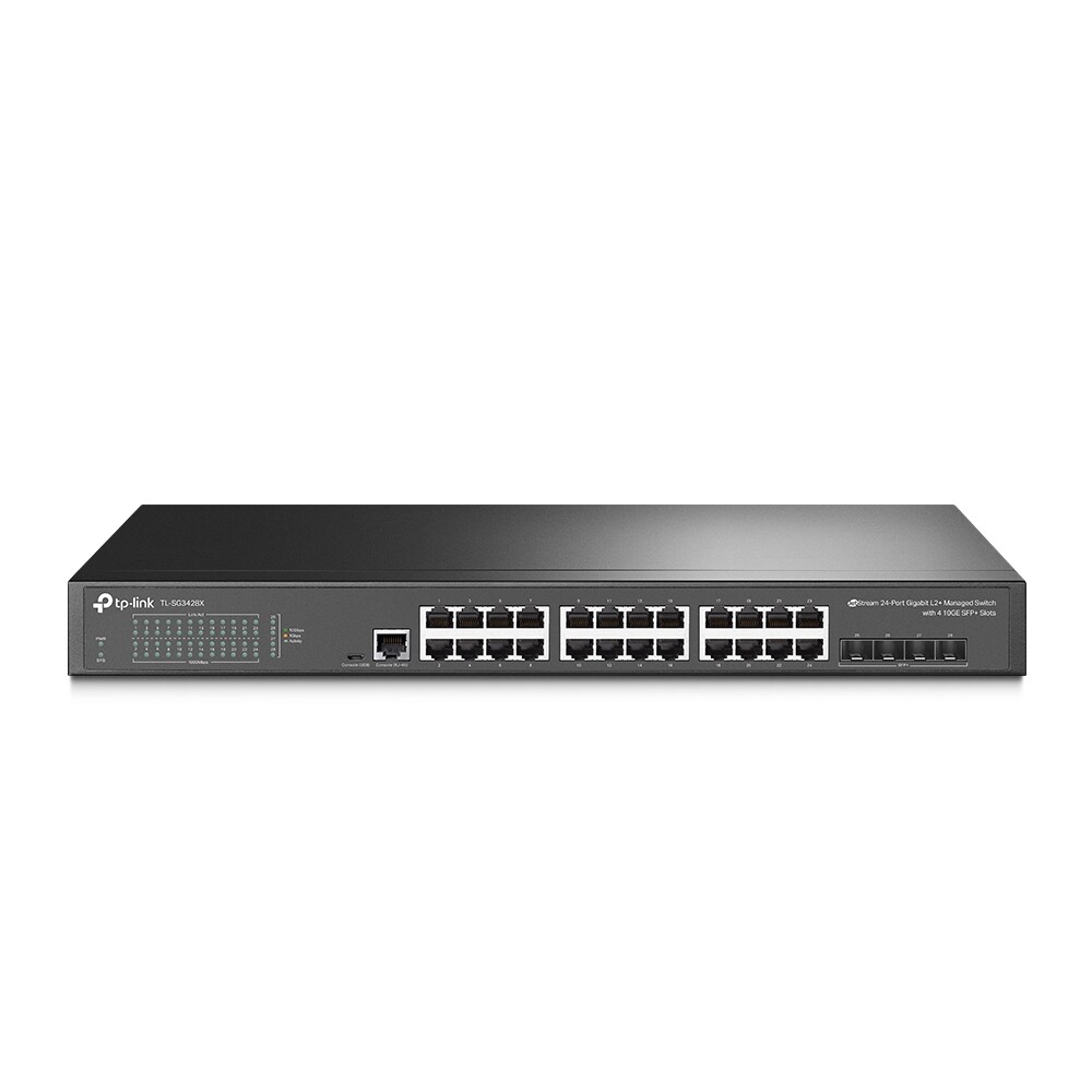 TP-Link TL-SG3428X 24-Port 1000Mbps Gigabit L2+ Managed Switch, 4 10GbE SFP+