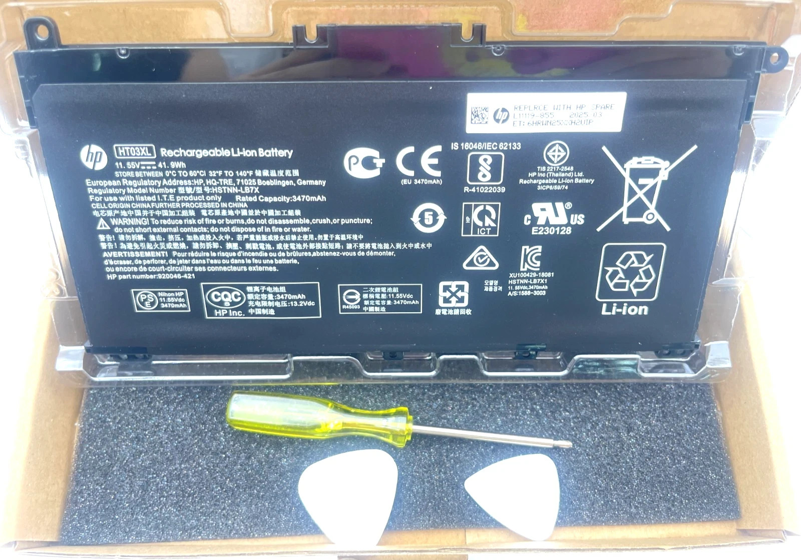 NEW OEM 41.9Wh HT03XL HT03041XL Battery for HP Pavilion 14 15 17 240 245 G7 US