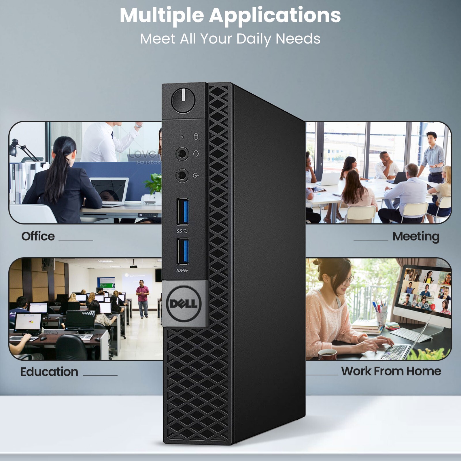 Dell OptiPlex Mini PC Intel i5-6th 16GB RAM 256GB SSD Windows 11 Built-in Wi-Fi