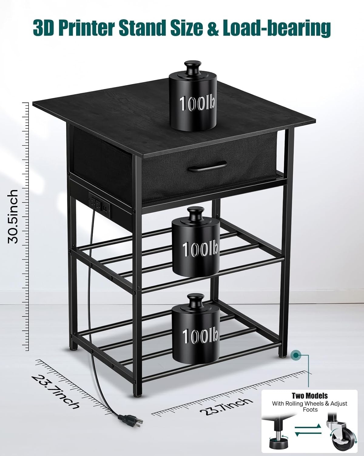 Multi-Functional 3D Printer Stand – Filament Storage Shelf**
