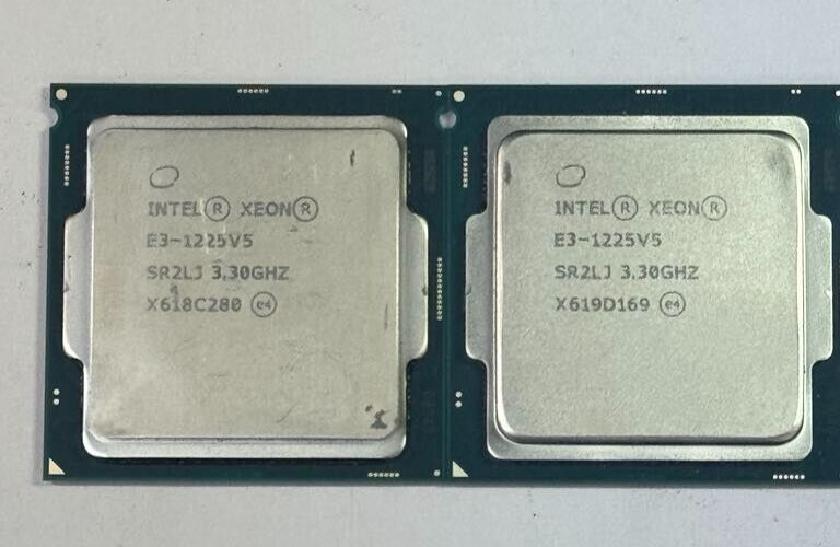 (2) Intel Xeon SR2LJ E3-1225V5 3.30GHz FCLGA1151 4 Core 8MB 8GT/s 80W DesktopCPU