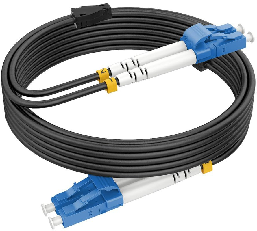 400Ft/120M Outdoor Fiber Optic Cable, LC to LC Single Mode Fiber Patch Cable Out