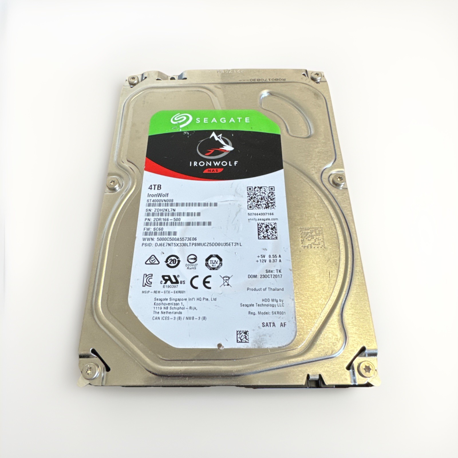 Seagate IronWolf 4TB ST4000VN008 NAS 64MB 6Gb/s SATA 3.5″ HDD Hard Disk Drive