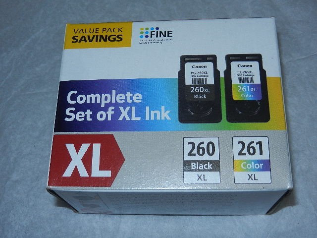 new Genuine OEM Canon PG-260XL Black & CL-261XL Color Ink cartridge set 260 261
