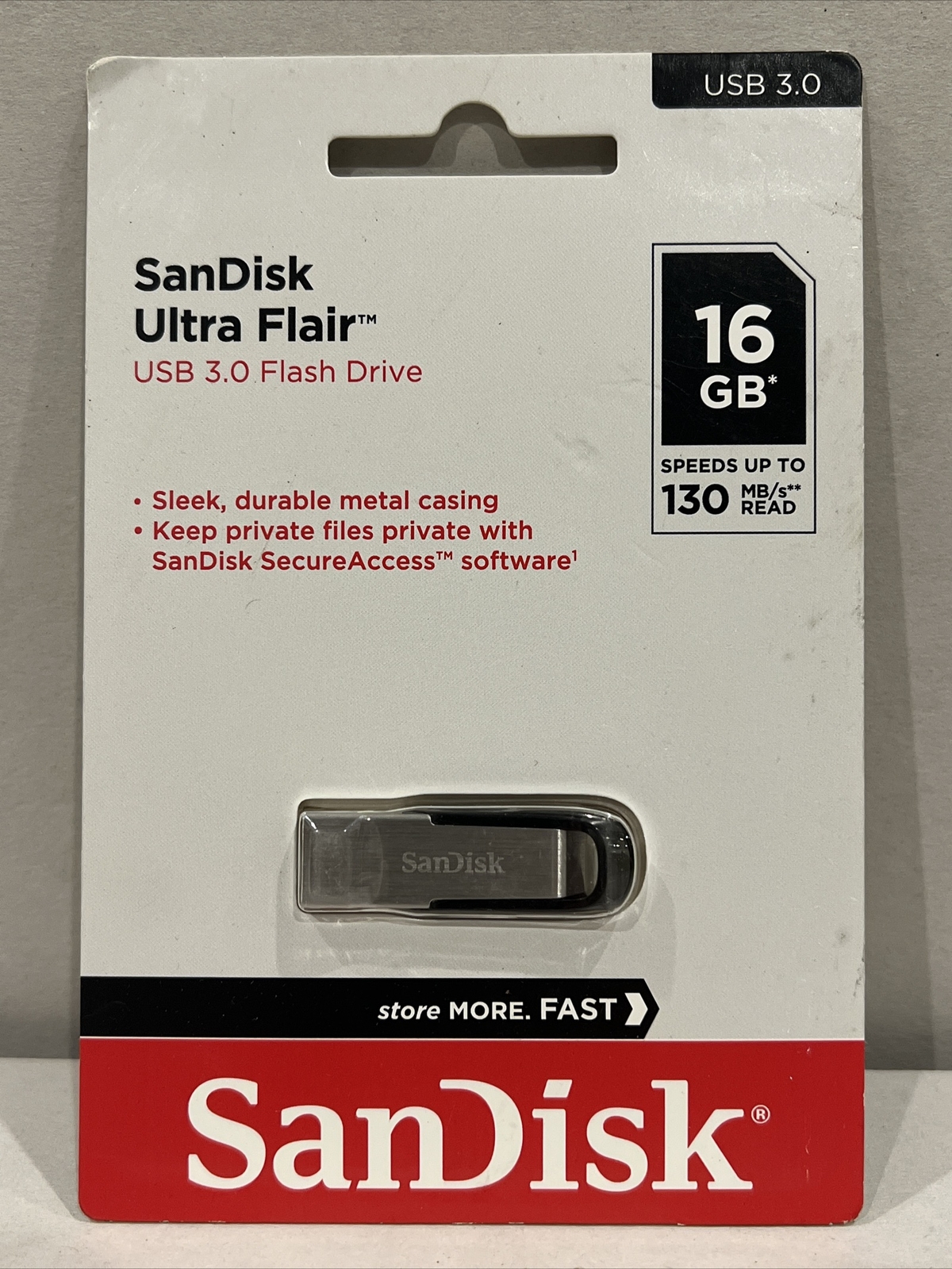 SanDisk 16GB Ultra Flair USB 3.0 Flash Drive, Up to 130MB/s Read #SDCZ73016GA46