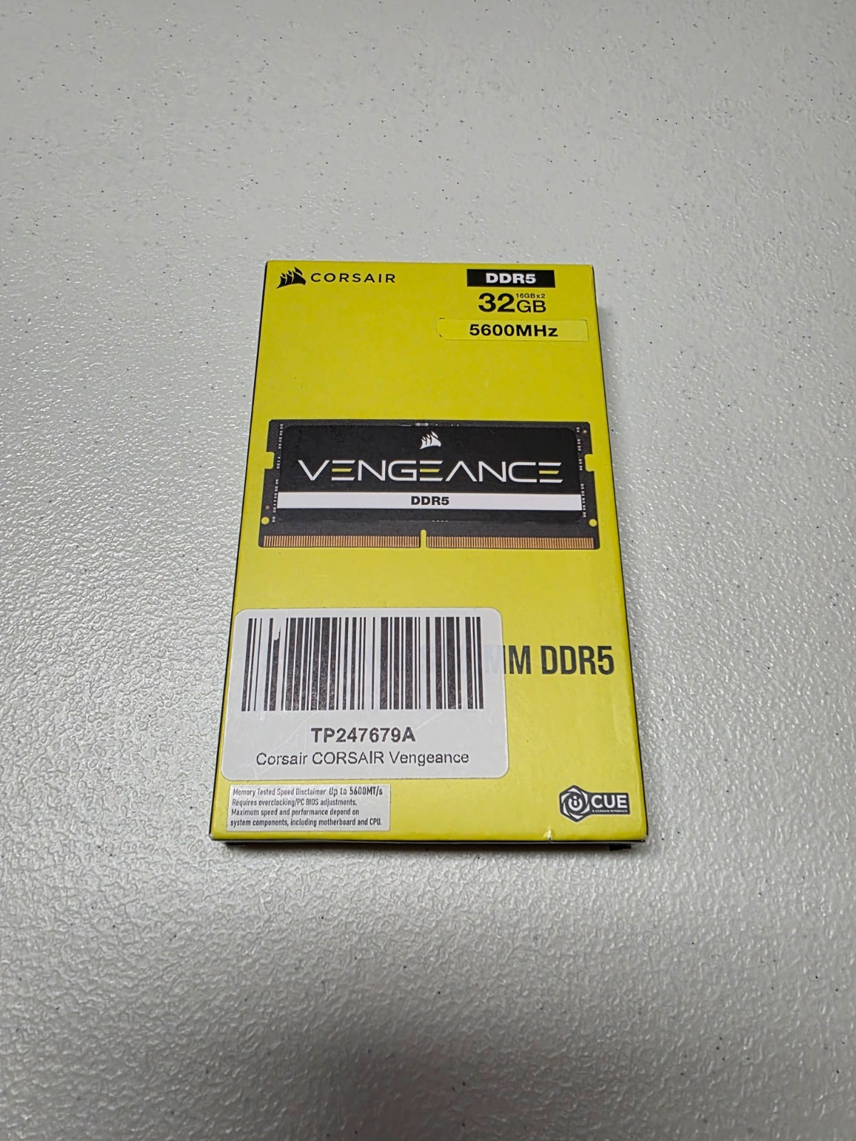 CORSAIR VENGEANCE DDR5 SODIMM 32GB (2x16GB) DDR5 5600MT/s (PC5-44800) CL48 1.1V