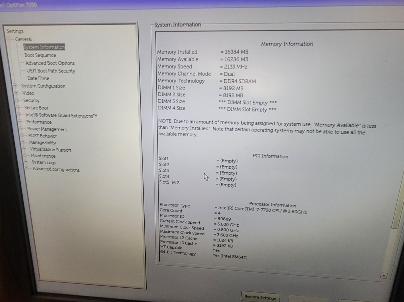 Dell OptiPlex 7050 MT Intel Core i7-7700 16GB 500GB SSD Win 11 Pro Desktop PC
