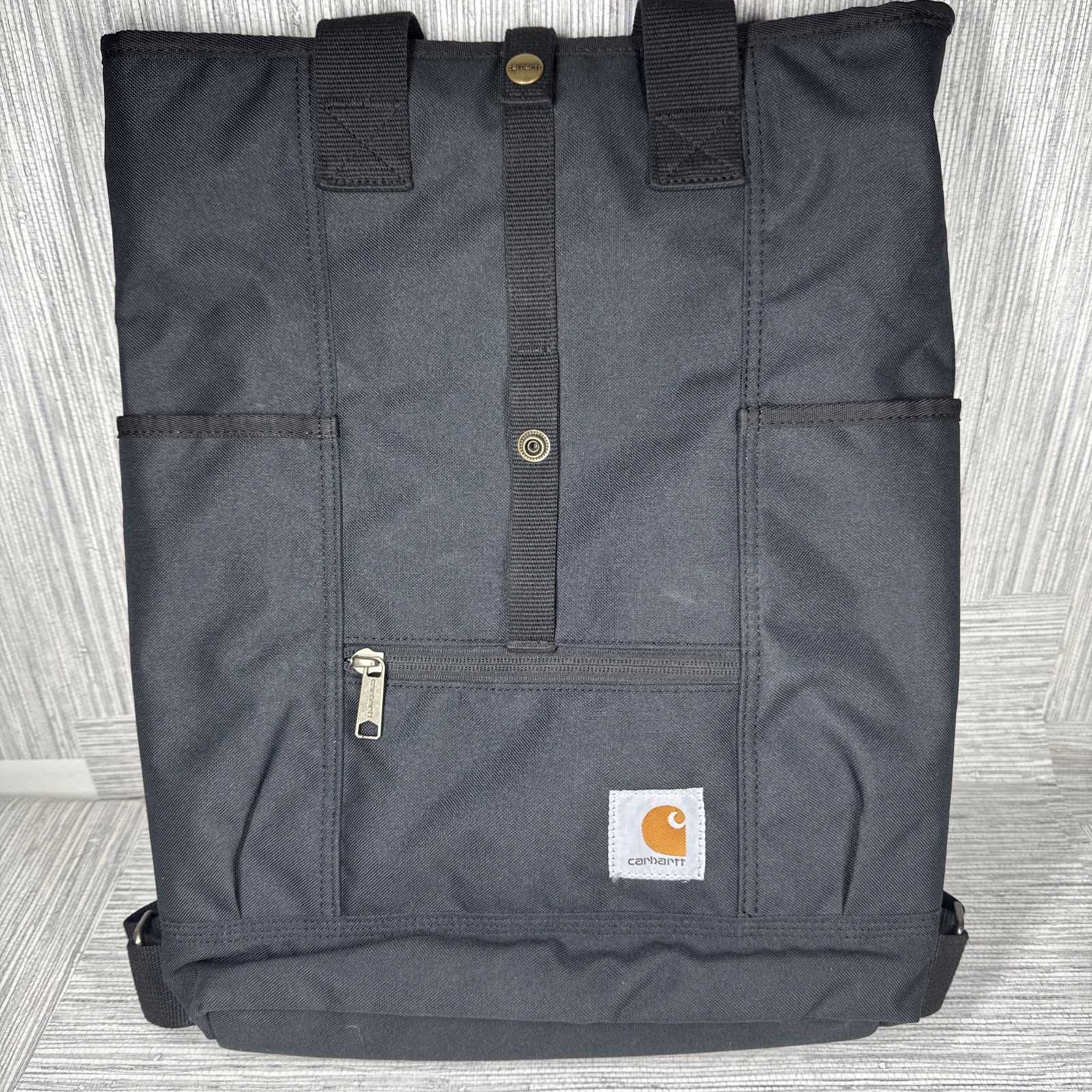 Carhartt Convertible Durable Tote Bag with Adjustable One Size Black Hybrid