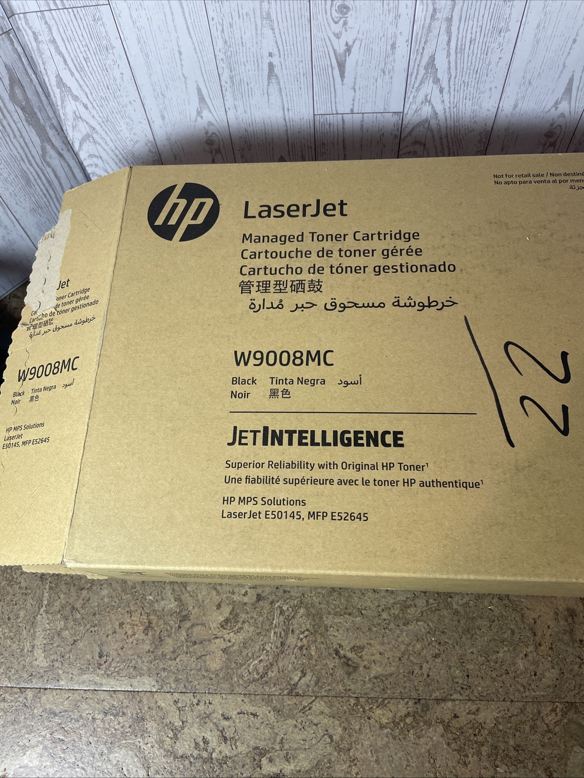 HP W9004MC Black Toner Cartridge USED for parts only. Original Box