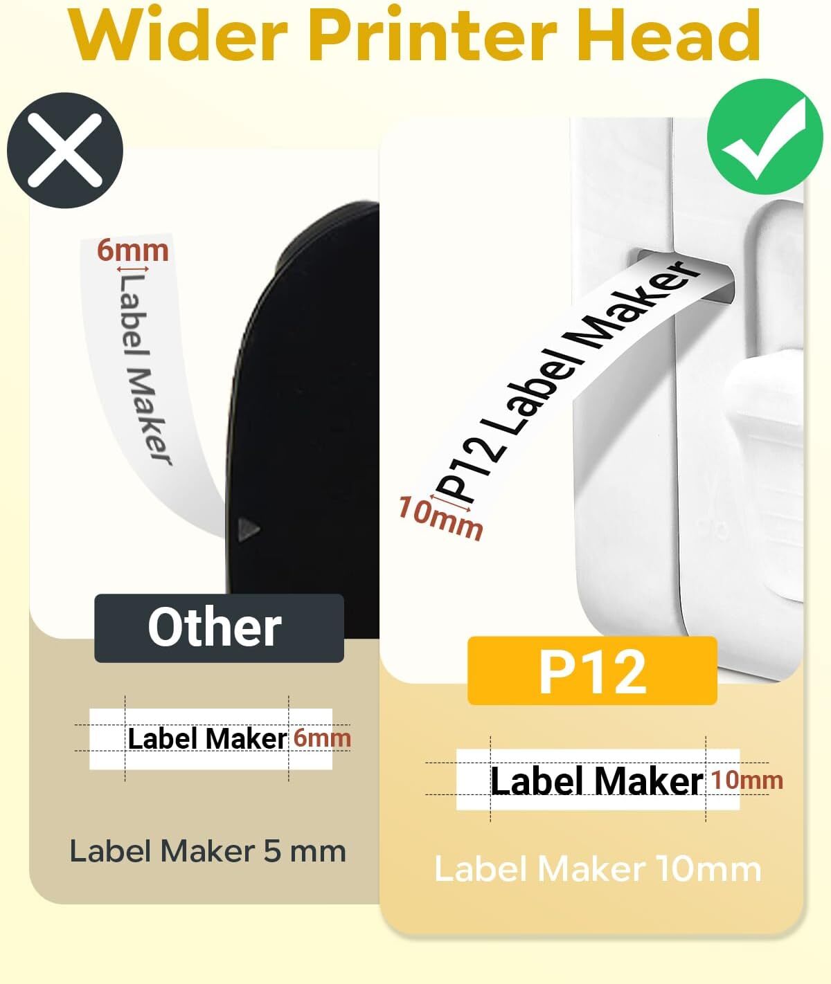 Phomemo P12 Bluetooth Printer Thermal Transfer Label Maker Sticker Machine