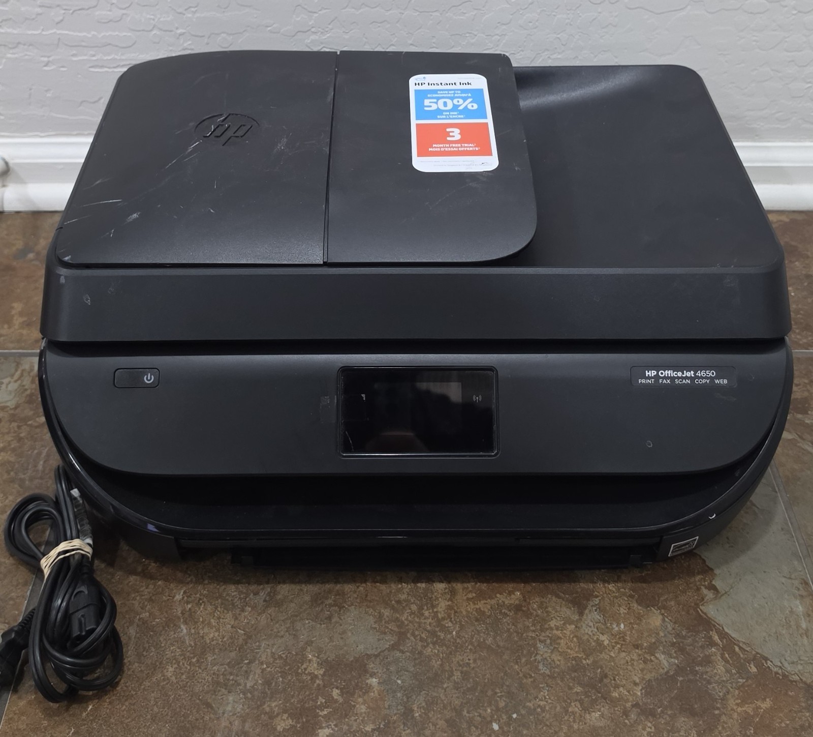 HP OfficeJet 4650 Wireless All-in-One Inkjet Printer – Tested – Read Desc