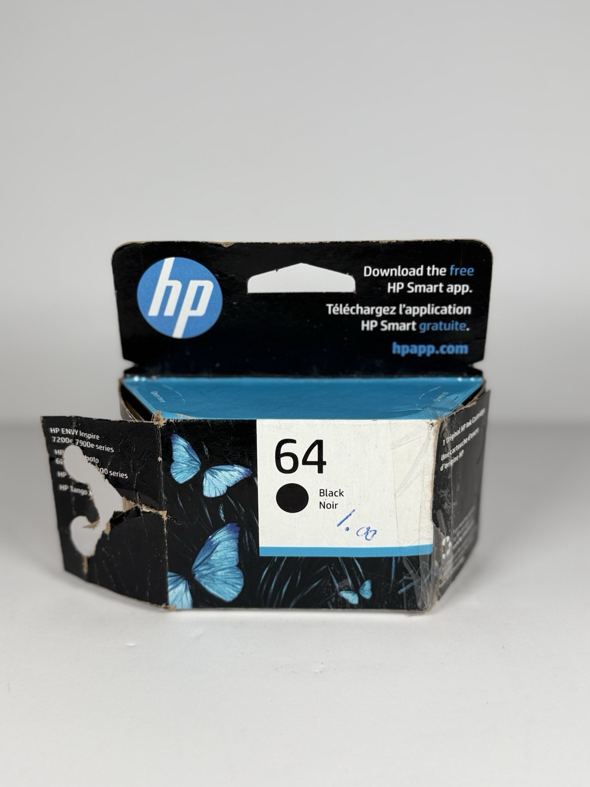 GENUINE HP 64 Black Ink Cartridge – NEW/SEALED – DATE: Nov 2024 OEM