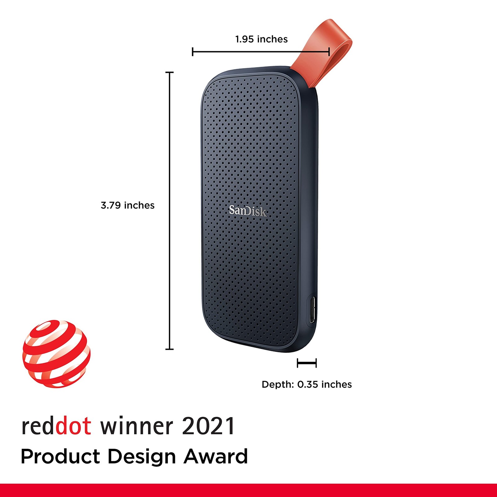 SANDISK 1TB Portable SSD – Up to 800MB/s, USB-C, USB 3.2 Gen 2, Updated Firmw…