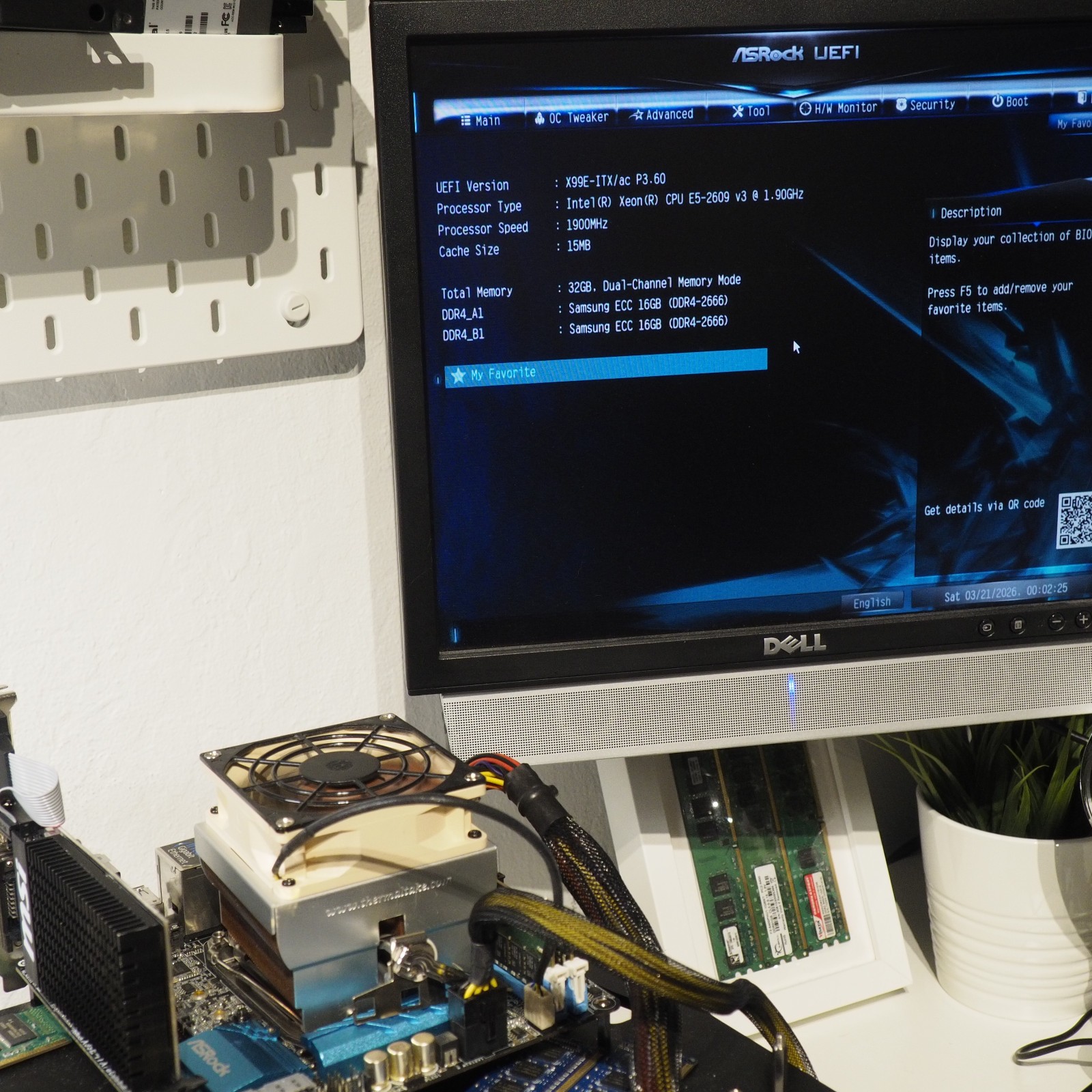 ASRock X99E-ITX/ac LGA2011-3 Mini ITX X99 Motherboard DDR4 Xeon Dual LAN M.2