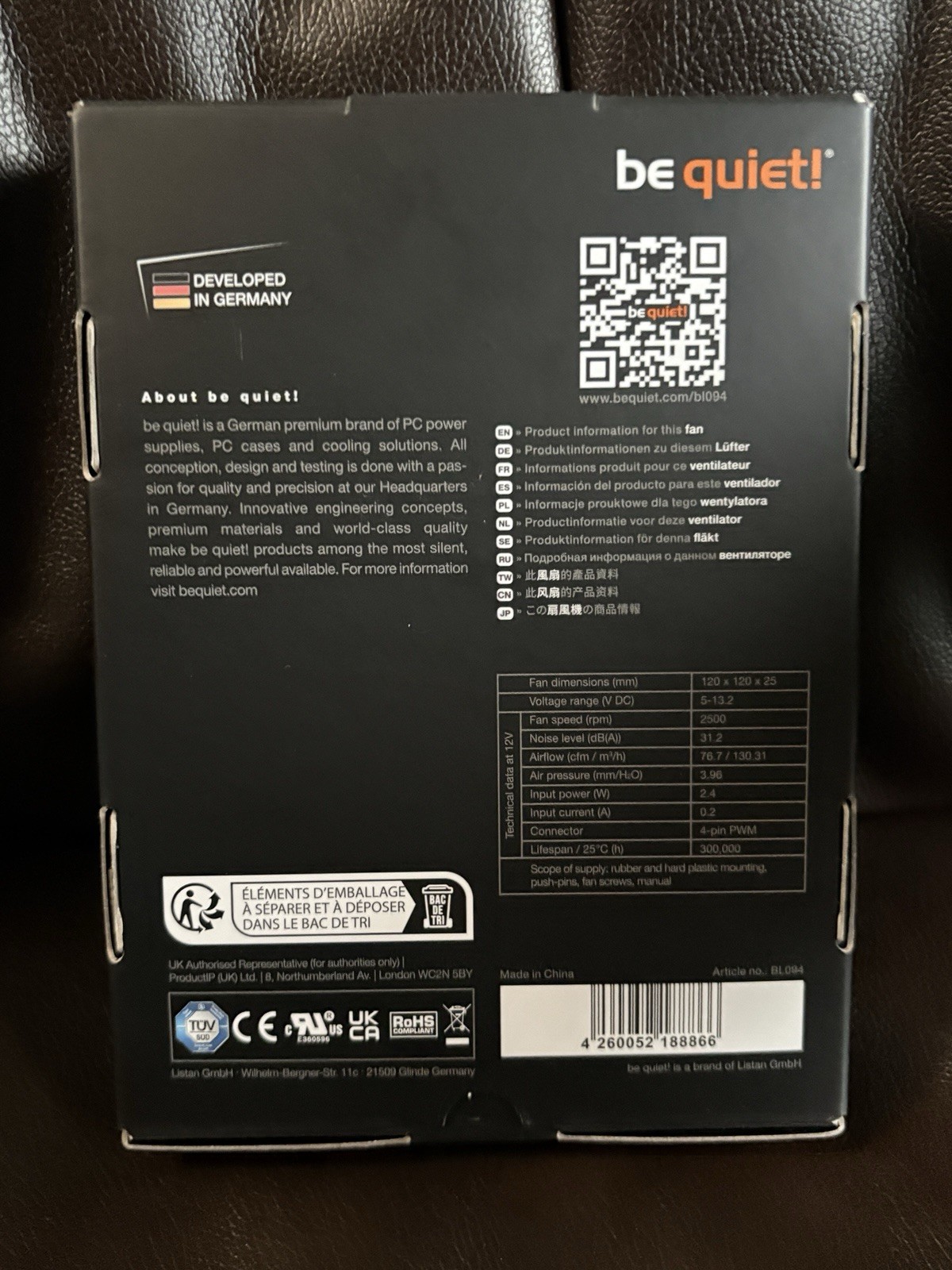 be quiet! SILENT WINGS PRO 4 120mm PWM, Brand new