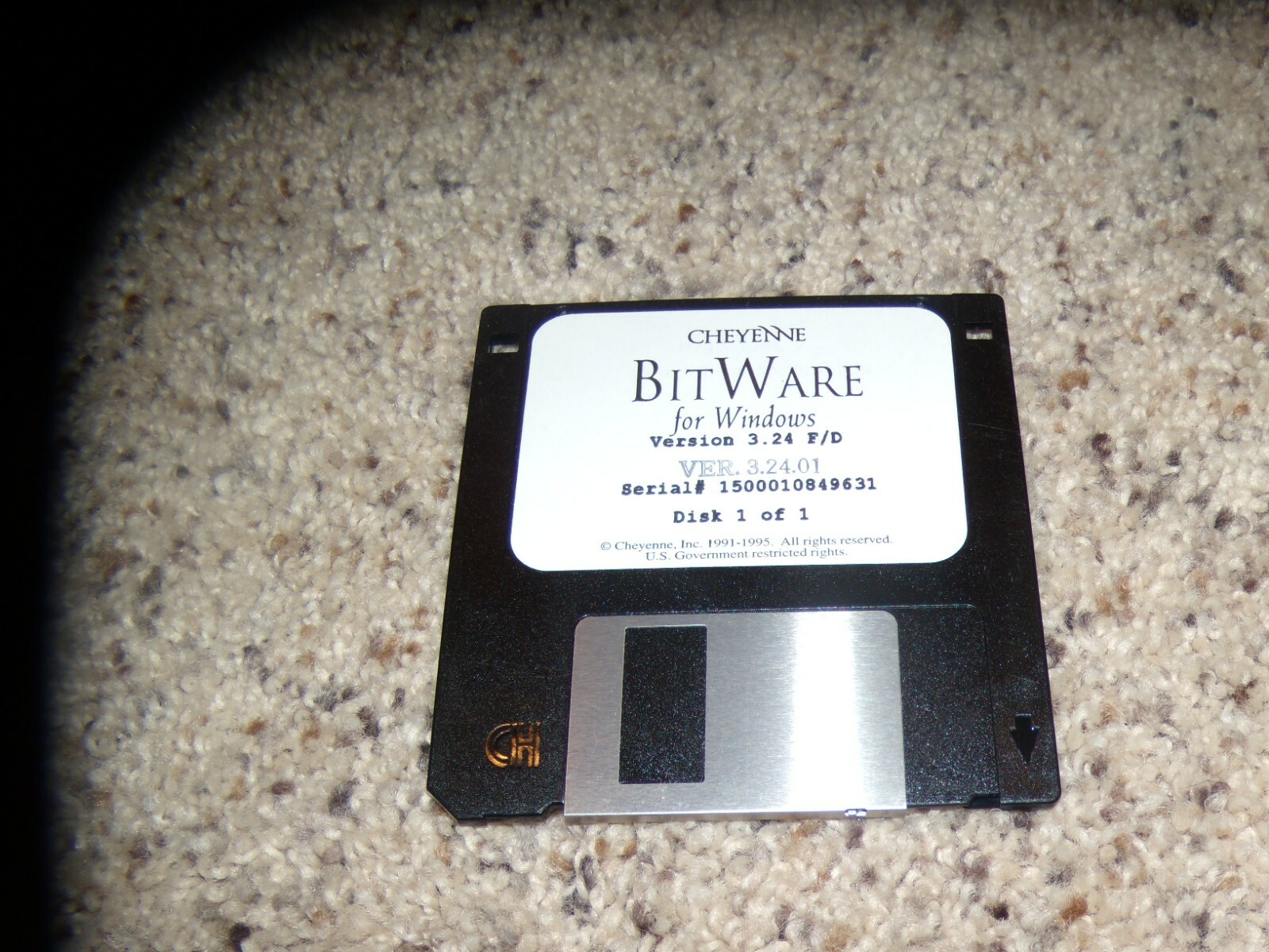 Cheyenne Bitware for Windows Version 3.24 for the PC on 3.5″ disk