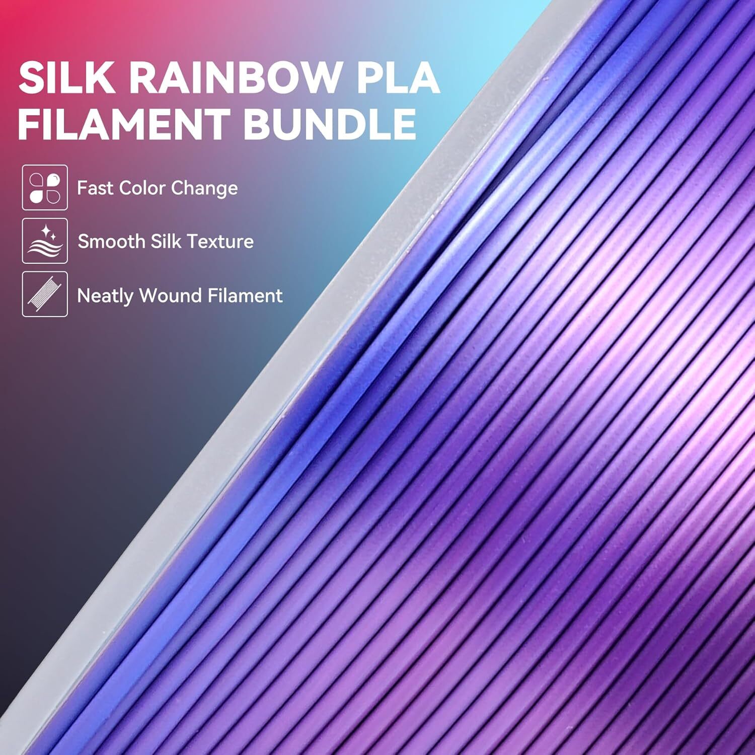 JAYO PLA Meta PETG PLA+ SILK ABS 3D Printer Filament 1.75mm 1KG 650G Tangle-free
